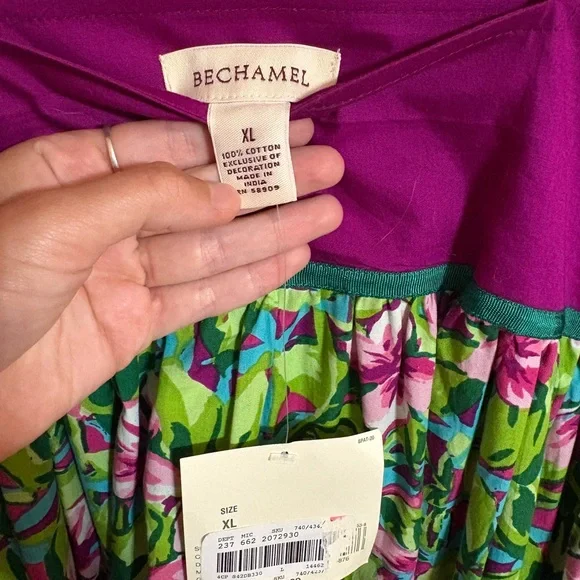 Bechamel Purple and Green Floral Dress - Picture 3 of 3